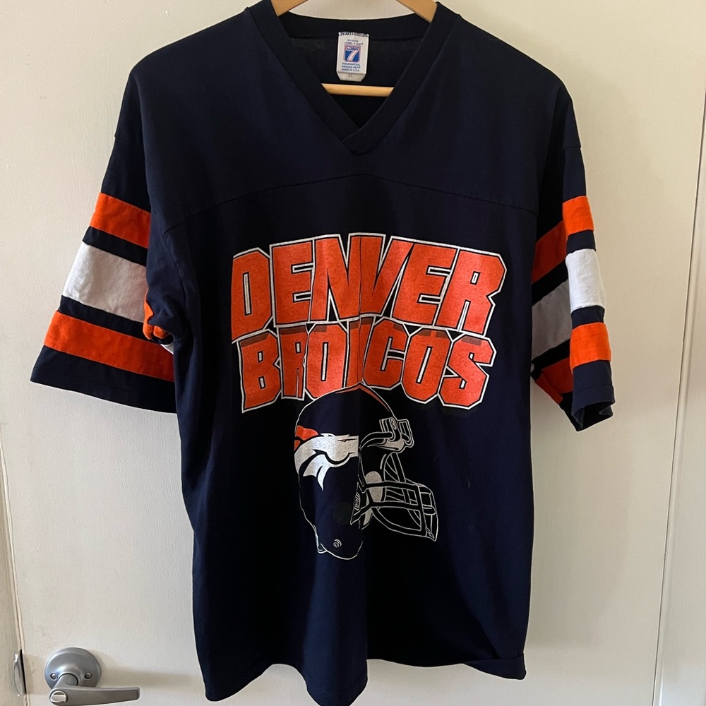 LOGO 7 Blue and Orange Jersey with Denver Broncos Team Name
